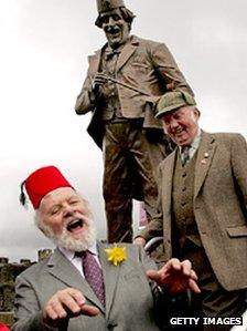 Sir Anthony cracked Cooper gags as well as impersonating the comic