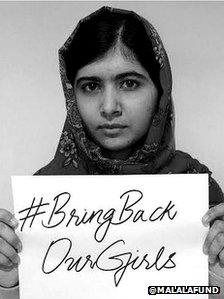 Malala Yousafzai tweets Bring Back Our Girls