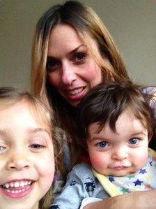 Joey Ziadi with is mother Kaisha Morris and his sister