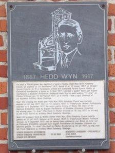 A plaque dedicated to Hedd Wyn