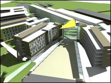 Artist's impression of new hospital