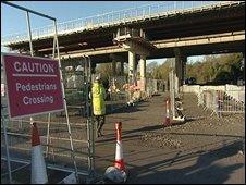 Viaduct construction site