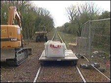 The disused railway line between Fareham and Gosport