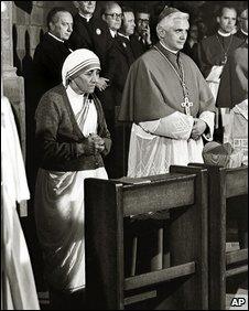 Cardinal Ratzinger with the late Mother Teresa in Freiburg, Germany, September 1978