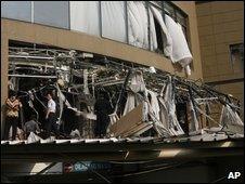 Damage at Marriott hotel