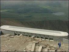 Looking over the roof of Hafod Eryri