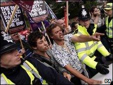 Protesters at the rally