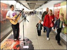 Thiago performs in Busking Underground competition