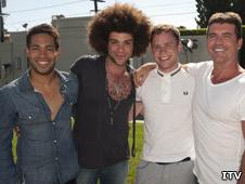 Danyl Johnson, Jamie Archer, Olly Murs and Simon Cowell