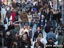 Shoppers in Leeds