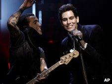 Pete Wentz and Gabe Saporta from Cobra Starship