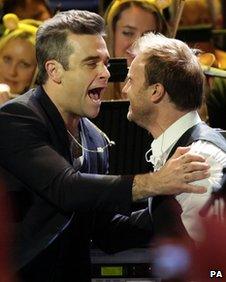 Robbie Williams and Gary Barlow