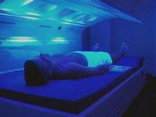 Man on sunbed