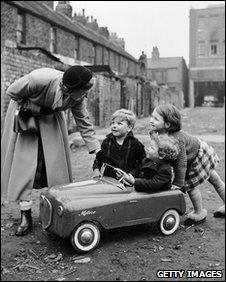 Children playing in the 1960s