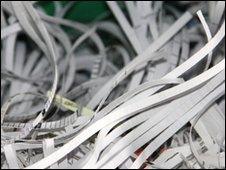 Shredded documents