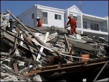 Searching for survivors in Haiti