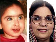 Alana Mian, aged four, and her grandmother Hameeda Begum