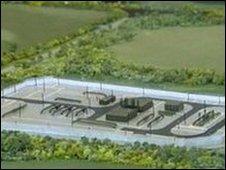 Model of proposed gas plant