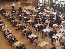 Pupils taking examinations