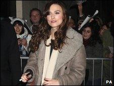 Keira Knightley outside the Comedy Theatre