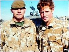 Cpl Liam Riley and Prince Harry