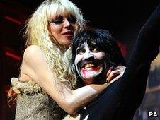 Courtney Love and Noel Fielding