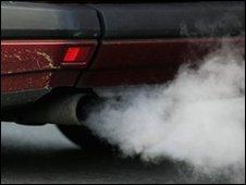 Fumes from a car exhaust