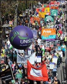 March against public sector cuts in London