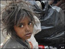 India slum girl