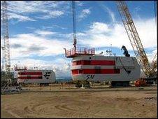 Offshore wind turbine hubs at Nigg