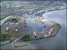 Grangemouth port aerial