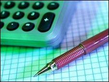 Calculator and pen
