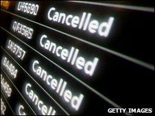 Cancelled flights, Getty