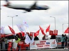 Striking cabin crew (file photo)