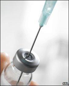 Syringe being filled