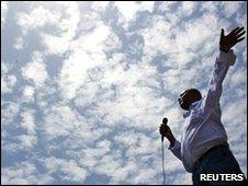 Merera Gudina compaigning in Oromo