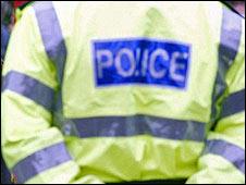 Policeman's back