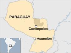 map of paraguay