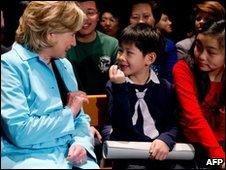 Hillary Clinton at the World Expo 2010