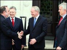 Alex Salmond, Peter Robinson, Martin McGuinness and Carwyn Jones