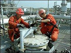 Gas workers in Kazakhstan (pic: KazMunaiGaz)