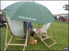 Umbrella at Hay on Saturday