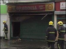 Firefighters at scene of blaze