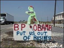 Sign in Grand Isle, Louisiana, 29 May