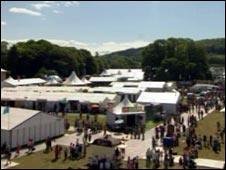 Urdd Eisteddfod field at Llanerchaeron.