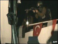 Israeli commandos storming the Gaza flotilla