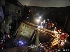 Bangladesh building collapse site