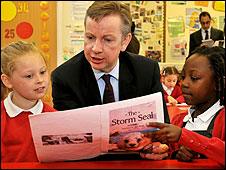 Michael Gove in classroom