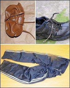 The handbag, trainer and tracksuit bottoms found in Porthmadog