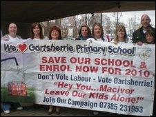 Parents opposed to the closure of Gartsherrie Primary